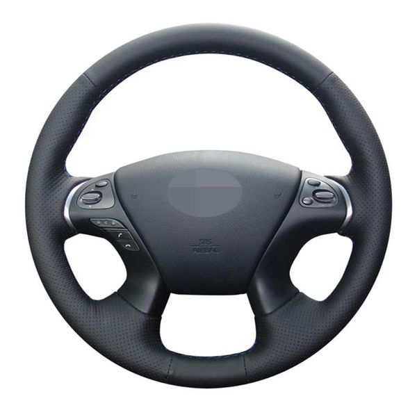 steering wheel covers hand-stitched anti-slip black genuine leather car cover for infiniti jx35 2013 m m25 m35 m37 m56 q70 qx60
steering wheel covers hand-stitched anti-slip black genuine leather car cover for infiniti jx35 2013 m m25 m35 m37 m56 q70 qx60