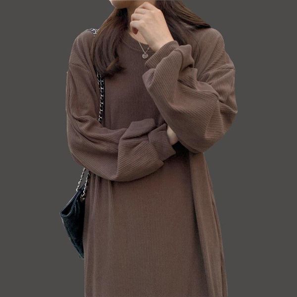 casual dresses 2021 woman corduroy loose dress fashion retro round neck buttons slim sweet commuter slit hem long sleeve, Black;gray
casual dresses 2021 woman corduroy loose dress fashion retro round neck buttons slim sweet commuter slit hem long sleeve, Black;gray