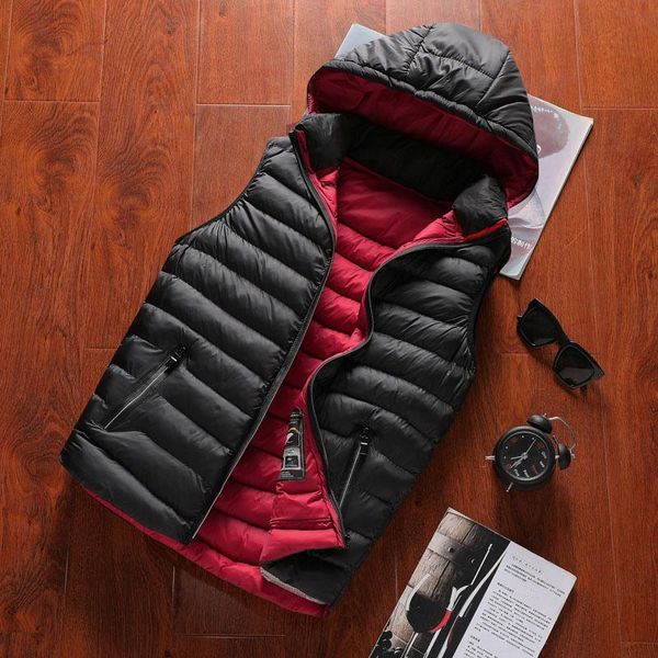 men's vests men jacket winter hooded vest sleeveless fit thick warm outwear mens cotton-padded oversized casual slim, Black;white
men's vests men jacket winter hooded vest sleeveless fit thick warm outwear mens cotton-padded oversized casual slim, Black;white