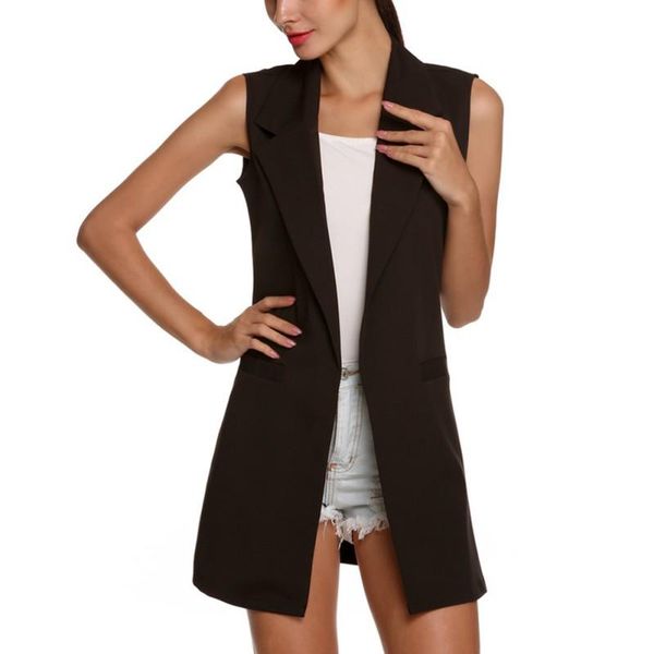 women's vests women vest elegant office lady pocket coat sleeveless jacket outwear casual brand waistcoat, Black;white
women's vests women vest elegant office lady pocket coat sleeveless jacket outwear casual brand waistcoat, Black;white