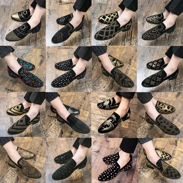 rhinestone luxury brand men dress shoes flat casual shoe business office oxfords formal party wedding genuine leather designers studded loaf, Black
rhinestone luxury brand men dress shoes flat casual shoe business office oxfords formal party wedding genuine leather designers studded loaf, Black