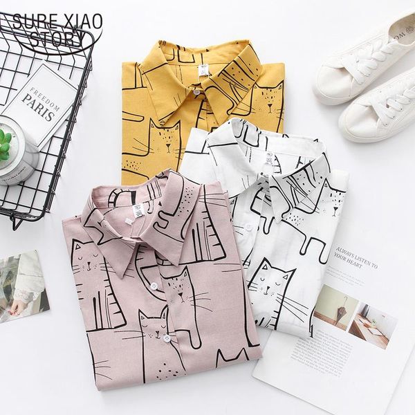 2021 casual fashion vintage autumn women long sleeve shirts cute cat print shirt female loose blouses girl ladies 6828 50, White
2021 casual fashion vintage autumn women long sleeve shirts cute cat print shirt female loose blouses girl ladies 6828 50, White