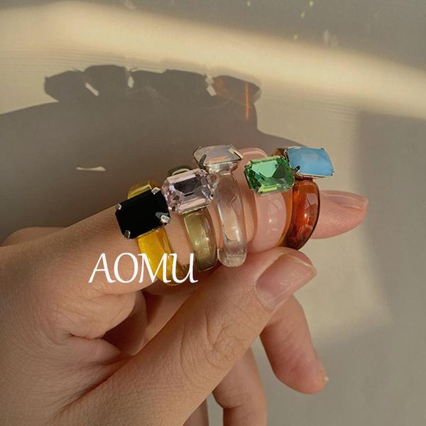 wedding rings aomu 2021 colorful transparent crystal geometric glazed glass for women girls korea fashion ring jewelry gifts, Slivery;golden
wedding rings aomu 2021 colorful transparent crystal geometric glazed glass for women girls korea fashion ring jewelry gifts, Slivery;golden