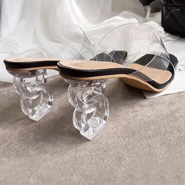transparent square toe pvc slippers for women 2021 summer high thick heels sandals clear ladies fashion party shoes1, Black
transparent square toe pvc slippers for women 2021 summer high thick heels sandals clear ladies fashion party shoes1, Black