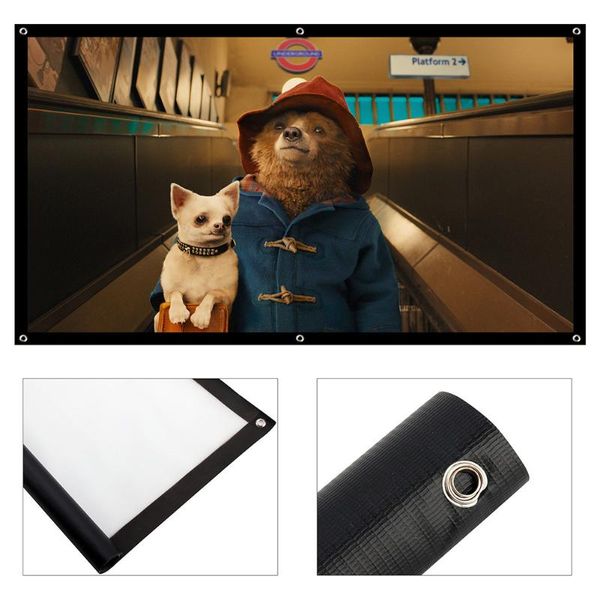 16/9 portable foldable projector screen 84 inch wall mounted 3d hd projection screen fabric canvas for home cinema theater
16/9 portable foldable projector screen 84 inch wall mounted 3d hd projection screen fabric canvas for home cinema theater