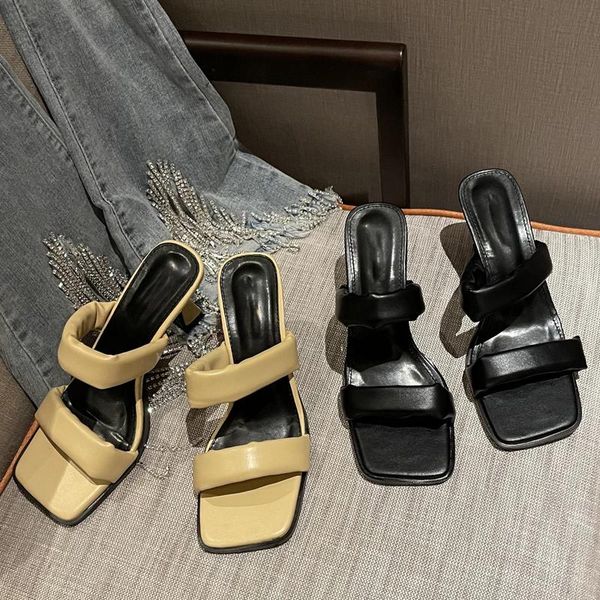 slippers 2021 women open toe heel slides ladies thin high heels sandals shoes for woman fashion dress pumps, Black
slippers 2021 women open toe heel slides ladies thin high heels sandals shoes for woman fashion dress pumps, Black