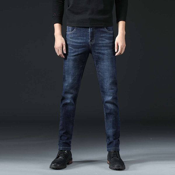 jeans and autumn straight leg slim trend korean spring men's young handsome long pants versatile, Blue
jeans and autumn straight leg slim trend korean spring men's young handsome long pants versatile, Blue