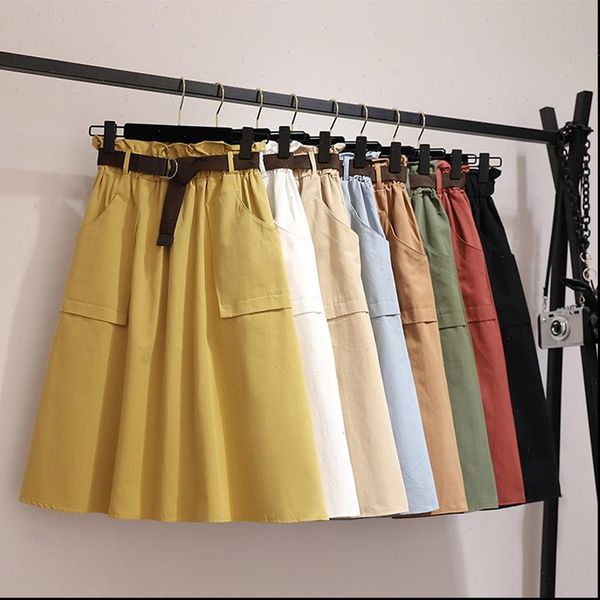midi women skirts knee length summer autumn skirt no belt casual cotton solid high waist sun school female, Black
midi women skirts knee length summer autumn skirt no belt casual cotton solid high waist sun school female, Black
