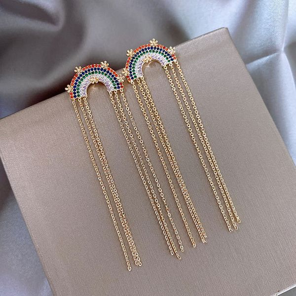 s925 silver needle korean earrings seven rainbow tassels exaggerated personality niche net red female
s925 silver needle korean earrings seven rainbow tassels exaggerated personality niche net red female