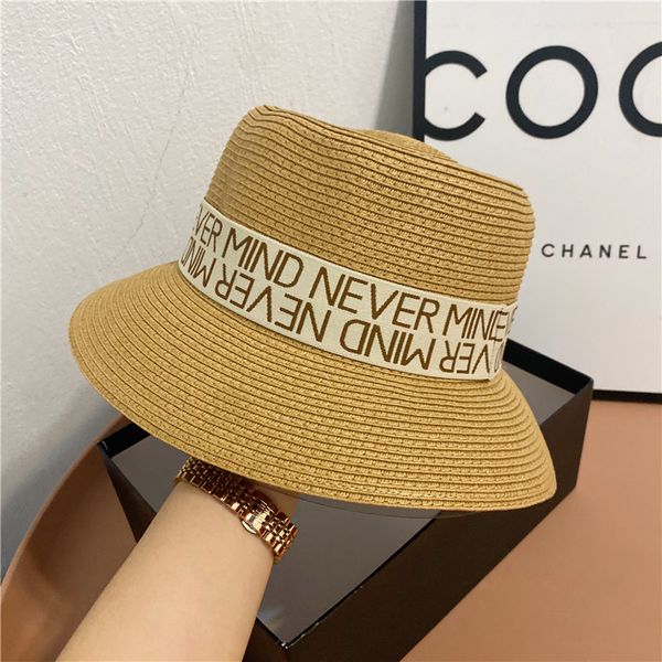 simple concave fisherman's letter binding bucket leisure wide brim sun shading straw hat beach hat, Yellow
simple concave fisherman's letter binding bucket leisure wide brim sun shading straw hat beach hat, Yellow