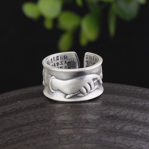 cluster rings product 999 fine silver matte black thai buddhist lotus heart sutra finger citron ring opening men's and women's jok, Golden;silver
cluster rings product 999 fine silver matte black thai buddhist lotus heart sutra finger citron ring opening men's and women's jok, Golden;silver