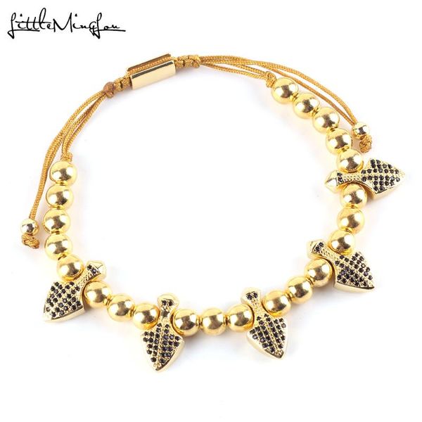 charm bracelets luxury paved black cz punk rock spikes rivet women bracelet braided macrame adjustable & bangles for men jewelry, Golden;silver
charm bracelets luxury paved black cz punk rock spikes rivet women bracelet braided macrame adjustable & bangles for men jewelry, Golden;silver