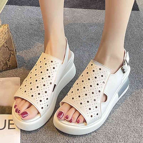 sandals summer hollow out wedges women ope toe strap thick bottom platform sandalias mujer comfot outdoor shoes 8ind, Black
sandals summer hollow out wedges women ope toe strap thick bottom platform sandalias mujer comfot outdoor shoes 8ind, Black