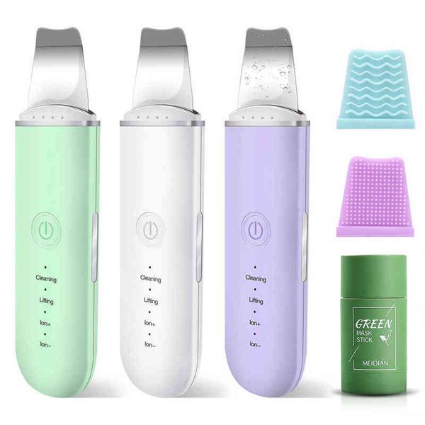face care devices ultrasonic skin scrubber vibration spatula blackhead remover solid mask green tea cleansing purifying oil control 220211
face care devices ultrasonic skin scrubber vibration spatula blackhead remover solid mask green tea cleansing purifying oil control 220211