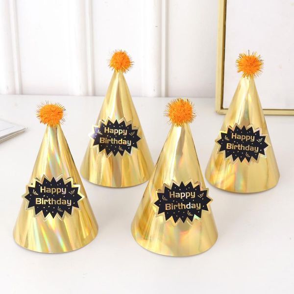 party hats 18cm golden cardboard birthday cap happy decoration products baby shower boy girl laser gold fleece hat
party hats 18cm golden cardboard birthday cap happy decoration products baby shower boy girl laser gold fleece hat