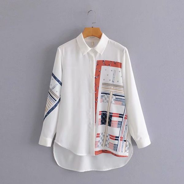 2021 new fashion women's high-quality simple casual printing loose mid-length white shirt
2021 new fashion women's high-quality simple casual printing loose mid-length white shirt