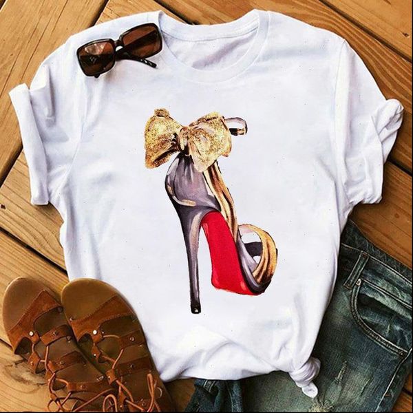 vogue high heels shoes print t shirt women short sleeve o neck loose tshirt women tee shirt clothes camisetas mujer, White
vogue high heels shoes print t shirt women short sleeve o neck loose tshirt women tee shirt clothes camisetas mujer, White