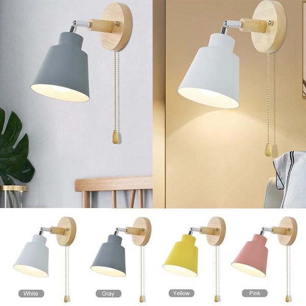 wall lamps modern macaron e27 bedside lamp with switch home living room lighting fixture (without bulb)
wall lamps modern macaron e27 bedside lamp with switch home living room lighting fixture (without bulb)