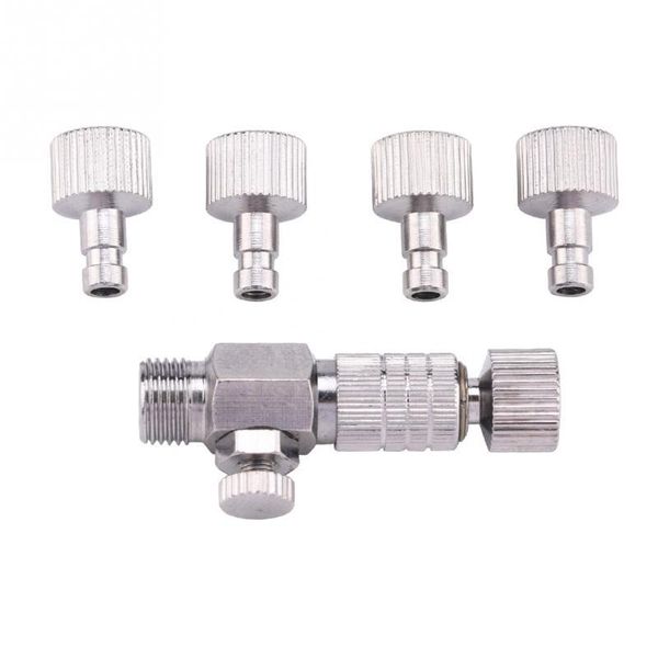 craft tools 4pcs 1/8" air brush fitting airbrush coupler adapter valve disconnect control kit metal quick release
craft tools 4pcs 1/8" air brush fitting airbrush coupler adapter valve disconnect control kit metal quick release