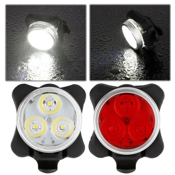 bike lights 3 led light bright rear safety lamp tail warning usb rechargeable 2 color head front
bike lights 3 led light bright rear safety lamp tail warning usb rechargeable 2 color head front