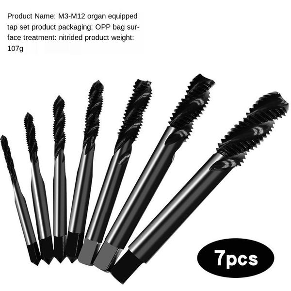 professional hand tool sets high-speed steel machine tap black nitride m3-m12 spiral set chip removal metric thread
professional hand tool sets high-speed steel machine tap black nitride m3-m12 spiral set chip removal metric thread
