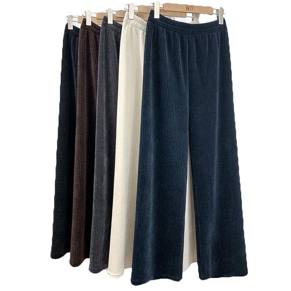 women's pants & capris 2021 fashion high waist slim striped mink velvet straight wide-leg women autumn winter loose drape casual 37a, Black;white
women's pants & capris 2021 fashion high waist slim striped mink velvet straight wide-leg women autumn winter loose drape casual 37a, Black;white