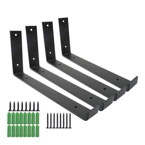 hooks & rails 4 pcs/set shelf bracket rustic iron metal wall floating supports with screws
hooks & rails 4 pcs/set shelf bracket rustic iron metal wall floating supports with screws