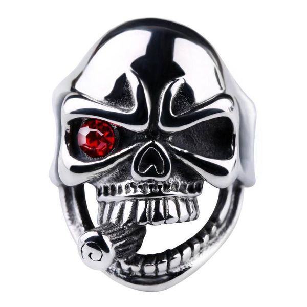 cluster rings us 7 - 15 size terminator pipe skull ring men red crystal eyes locomotive punk style accessories, Golden;silver
cluster rings us 7 - 15 size terminator pipe skull ring men red crystal eyes locomotive punk style accessories, Golden;silver
