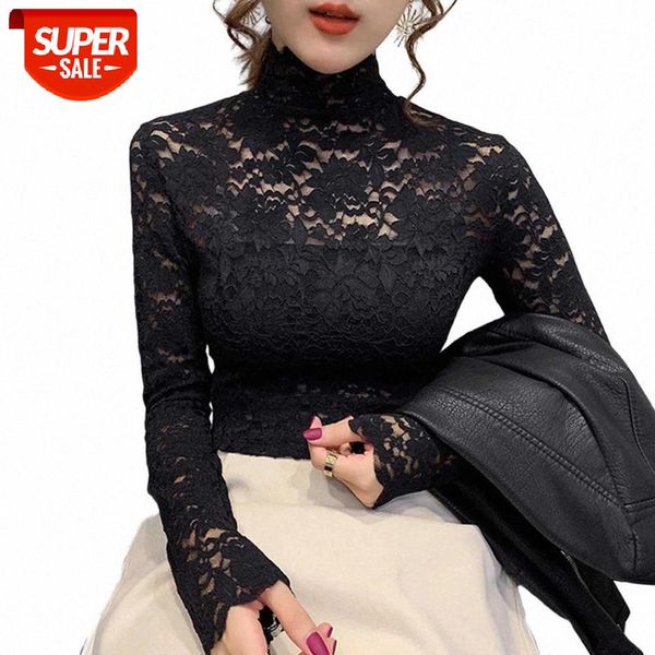 Autumn Women Thin Black Lace T shirt Sexy Turtleneck Long Sleeve Slim Lace Crochet Patchwork Tee Tops WDC6074 #9g0w, White
Autumn Women Thin Black Lace T shirt Sexy Turtleneck Long Sleeve Slim Lace Crochet Patchwork Tee Tops WDC6074 #9g0w, White