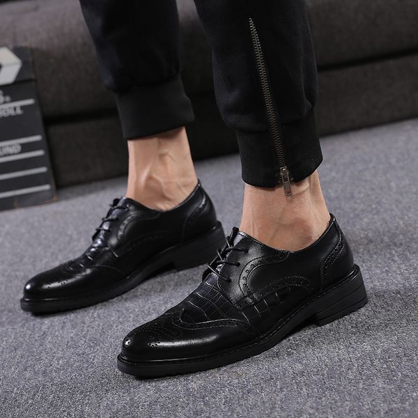 autumn korean fashion leather men's sho busins drs british youth pointed inner raised black wedding
autumn korean fashion leather men's sho busins drs british youth pointed inner raised black wedding