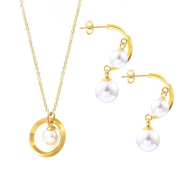 earrings & necklace rir fashionable pearl wedding jewelry sets sliver and gold stainless steel long chain drop earring for women, Silver
earrings & necklace rir fashionable pearl wedding jewelry sets sliver and gold stainless steel long chain drop earring for women, Silver