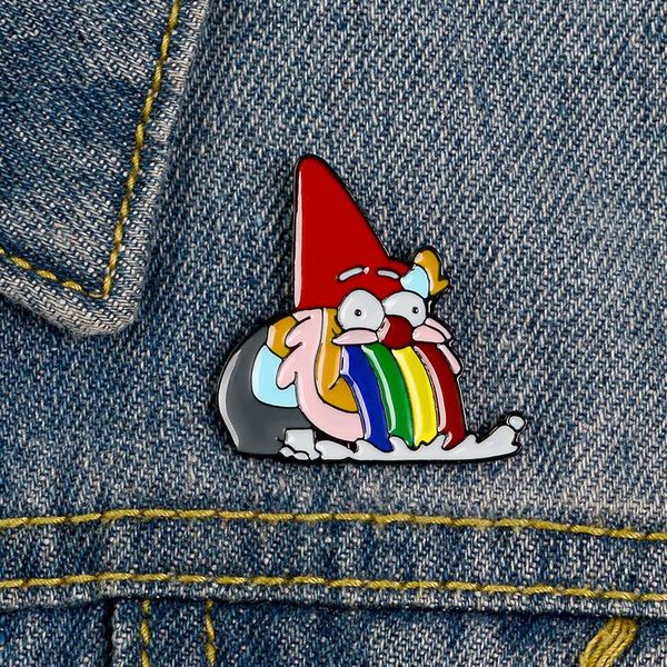 pins, brooches rainbow vomit dwarf enamel pin custom funny animan for shirt lapel bag badge cartoon jewelry gift kids friends, Gray
pins, brooches rainbow vomit dwarf enamel pin custom funny animan for shirt lapel bag badge cartoon jewelry gift kids friends, Gray