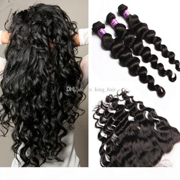 8a malaysian loose deep wave virgin human hair with lace frontal middle three part ear to ear lace frontal closure with bundles, Black
8a malaysian loose deep wave virgin human hair with lace frontal middle three part ear to ear lace frontal closure with bundles, Black
