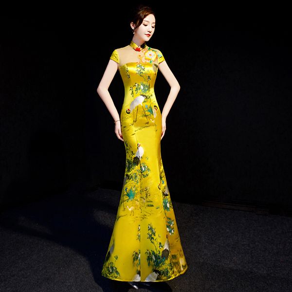 yellow chinese-style women cheongsam retro slim party qipao fashion lady vestido s-xxl wd0m, Blue;red
yellow chinese-style women cheongsam retro slim party qipao fashion lady vestido s-xxl wd0m, Blue;red