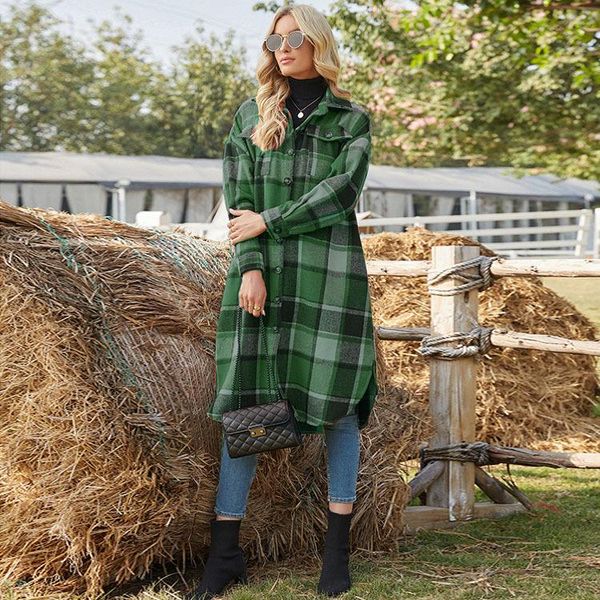 women's wool & blends casual blend plaid shirt jacket loose button down shacket coat, Black
women's wool & blends casual blend plaid shirt jacket loose button down shacket coat, Black