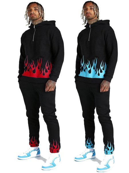 men's tracksuits tracksuit men sportsuits 3d printing flame set zipper jacket long sleeve stripe coat+pants gyms casual sportswear suit, Gray
men's tracksuits tracksuit men sportsuits 3d printing flame set zipper jacket long sleeve stripe coat+pants gyms casual sportswear suit, Gray