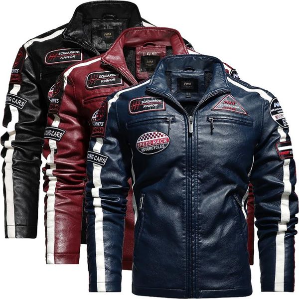 men's jackets leather men jacket winter fleece warm moto&biker punk bomber baseball parkas coat embroidery pattern spliced zipper cloth, Black;brown
men's jackets leather men jacket winter fleece warm moto&biker punk bomber baseball parkas coat embroidery pattern spliced zipper cloth, Black;brown