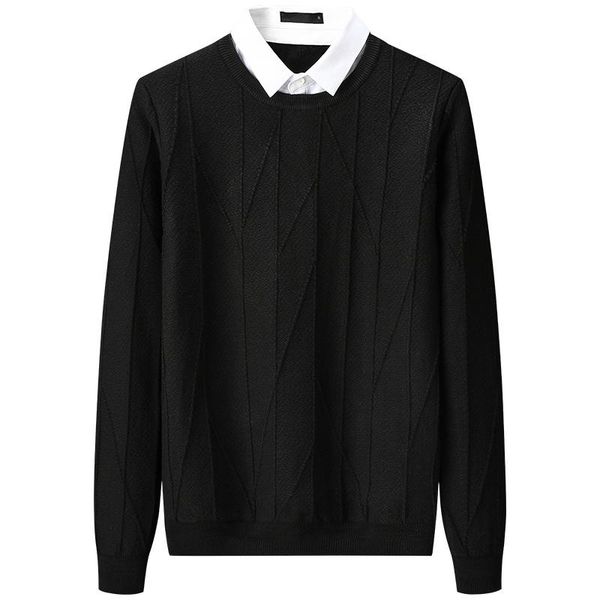 men's sweaters 2021 winter fashion fake two shirt collar sweater male long sleeve pullovers men thick warm casual knitted o137, White;black
men's sweaters 2021 winter fashion fake two shirt collar sweater male long sleeve pullovers men thick warm casual knitted o137, White;black