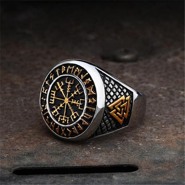 cluster rings european and american vintage viking letters men's alloy ring trendy personality punk hip hop iron warrior wholesale, Golden;silver
cluster rings european and american vintage viking letters men's alloy ring trendy personality punk hip hop iron warrior wholesale, Golden;silver