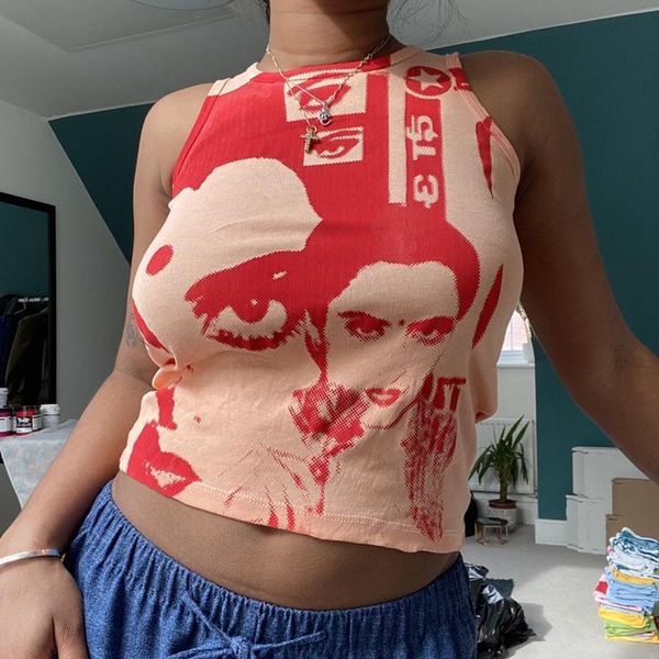 women's tanks & camis y2k aesthetic portrait print tank gothic harajuku grunge streetwear summer e-girl vintage women sleeveless slim s, White
women's tanks & camis y2k aesthetic portrait print tank gothic harajuku grunge streetwear summer e-girl vintage women sleeveless slim s, White