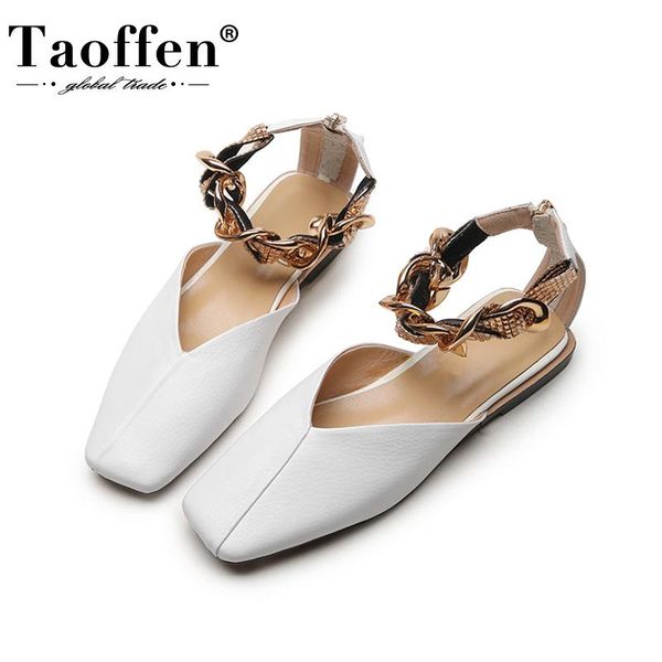 sandals taoffen fashion real leather shoes summer casual square toe flat heel zipper footwear size 34-40, Black
sandals taoffen fashion real leather shoes summer casual square toe flat heel zipper footwear size 34-40, Black