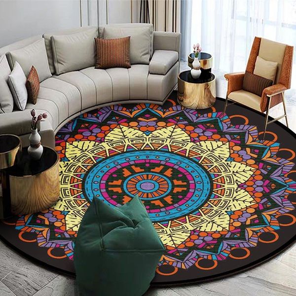 carpets anti-slip round carpet vintage chair floor mat creative soft living room printed rug el bedroom home decoration
carpets anti-slip round carpet vintage chair floor mat creative soft living room printed rug el bedroom home decoration