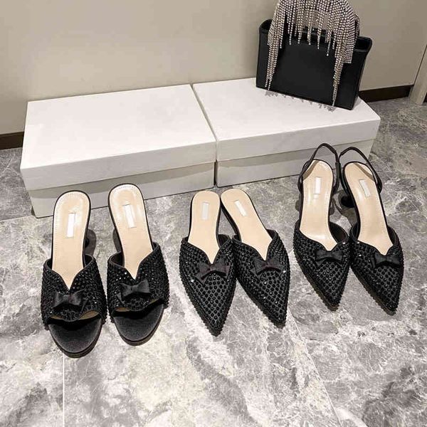 m's silk high edition miao's face rhinestone bow pointed kitten with sandals one line slippers muller shoes yw yw, Black
m's silk high edition miao's face rhinestone bow pointed kitten with sandals one line slippers muller shoes yw yw, Black