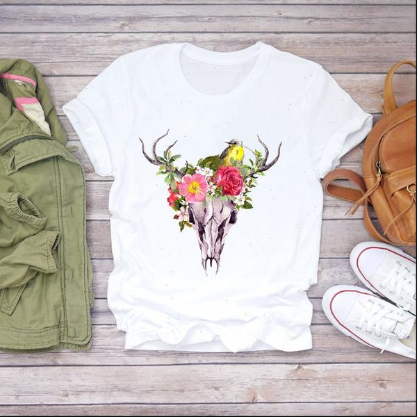 women skull heifer floral aesthetic cartoon print clothing summer shirt t shirts t graphic female ladies womens tee t shirt, White
women skull heifer floral aesthetic cartoon print clothing summer shirt t shirts t graphic female ladies womens tee t shirt, White