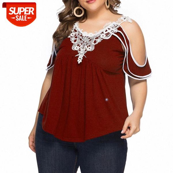 women lace crechet patchwork loose t-shirt v neck off shoulder tee oversized l-5xl t shirt wdc4542 #pw3n, White
women lace crechet patchwork loose t-shirt v neck off shoulder tee oversized l-5xl t shirt wdc4542 #pw3n, White