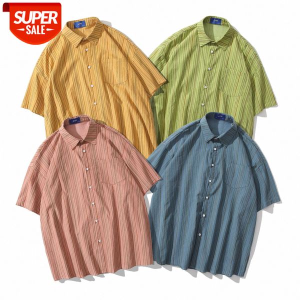 youth striped fashion casual shirt loose cardigan lapel men's #vk8h, White;black
youth striped fashion casual shirt loose cardigan lapel men's #vk8h, White;black