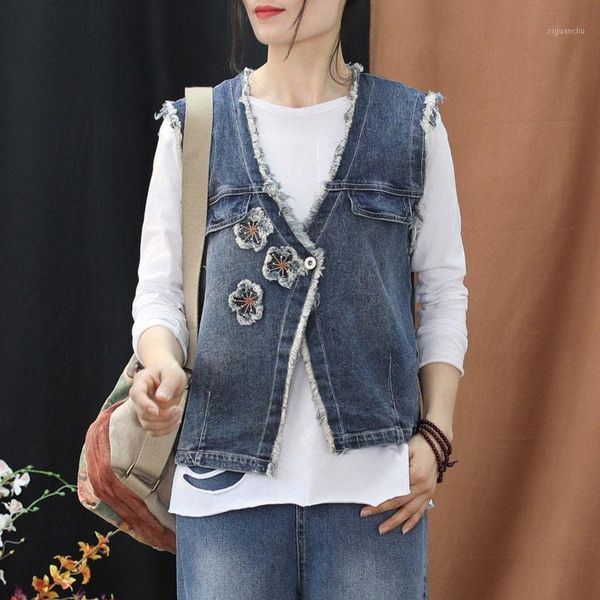 2019 new retro jeans vest women slim sleeveless denim jacket fashion embroidery casual chaqueta mujer flowers waistcoat f11961, Black;white
2019 new retro jeans vest women slim sleeveless denim jacket fashion embroidery casual chaqueta mujer flowers waistcoat f11961, Black;white