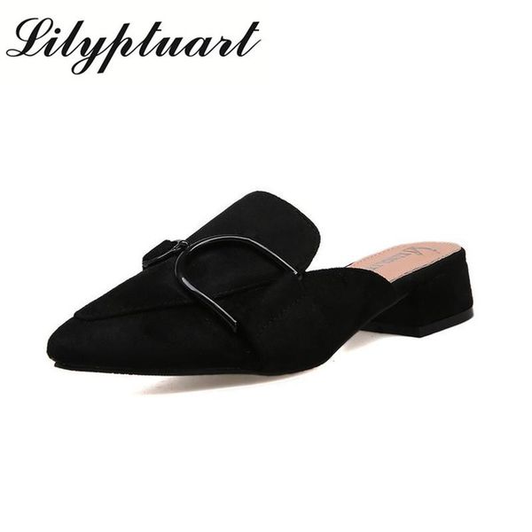 slippers ms. 2021' s spring and summer shallow-mouth pointed velvet bread head with rough fashionable joker half-trailer sandals, Black
slippers ms. 2021' s spring and summer shallow-mouth pointed velvet bread head with rough fashionable joker half-trailer sandals, Black