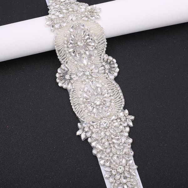 wedding sashes sesthfar rhinestones bridal belt silver diamond crystal sash for accessories, White
wedding sashes sesthfar rhinestones bridal belt silver diamond crystal sash for accessories, White