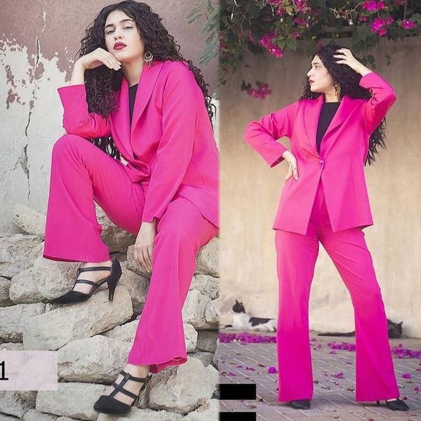 women's two piece pants fashion loose blazer suits peaked lapel one button jacket 2 pieces set custom made chic coat, White
women's two piece pants fashion loose blazer suits peaked lapel one button jacket 2 pieces set custom made chic coat, White